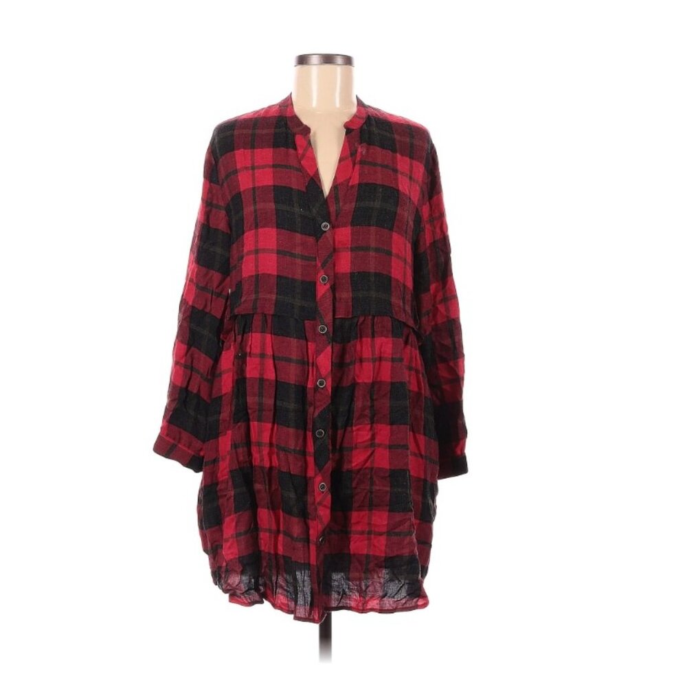 Zara Long Sleeve Plaid Dress - Size M